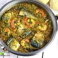 Okro soup with Titus Fish 